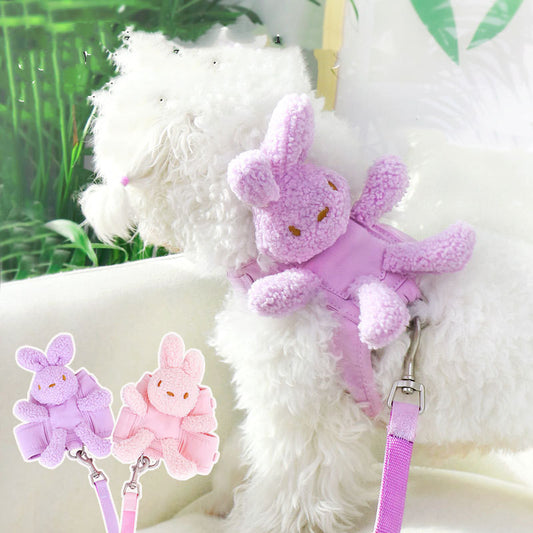 Rabbit-shaped harness and leash